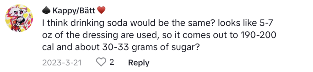TikTok comment